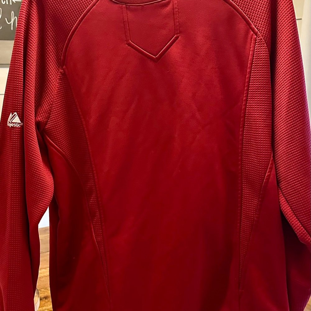 Majestic cardinal dugout fleece